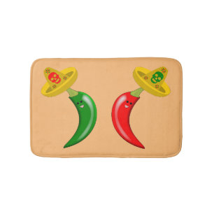 Tag des Toten Mexikanischen Chilis Badematte