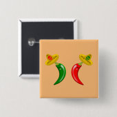 Tag des Toten Mexikanischen Chilis Button (Vorne & Hinten)