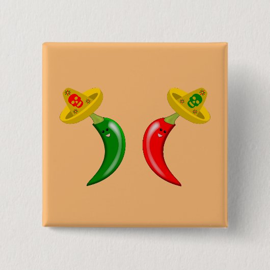 Tag des Toten Mexikanischen Chilis Button (Vorderseite)