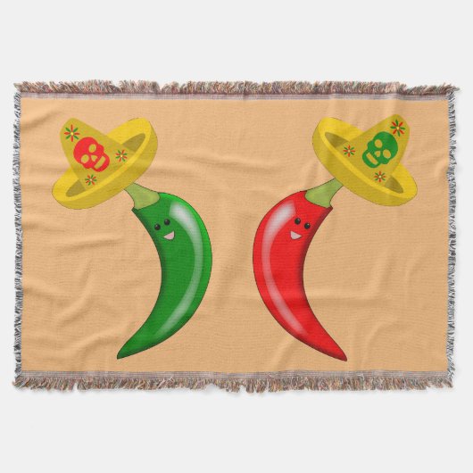 Tag des Toten Mexikanischen Chilis Decke (Vorderseite)