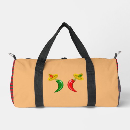 Tag des Toten Mexikanischen Chilis Duffle Bag (Vorderseite)
