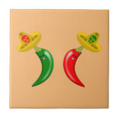Tag des Toten Mexikanischen Chilis Fliese (Vorderseite)