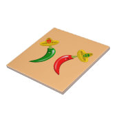 Tag des Toten Mexikanischen Chilis Fliese (Seite)