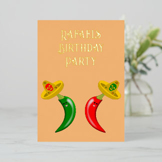 Tag des Toten Mexikanischen Chilis - Geburtstag na Folieneinladung