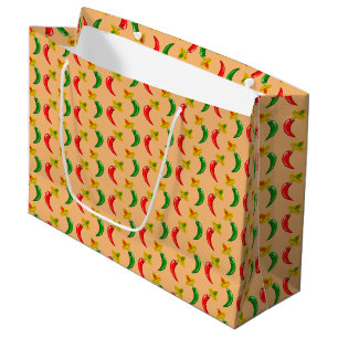 Tag des Toten Mexikanischen Chilis Gemustert Große Geschenktüte