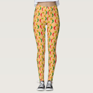 Tag des Toten Mexikanischen Chilis Gemustert Leggings
