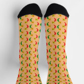 Tag des Toten Mexikanischen Chilis Gemustert Socken (Oben)