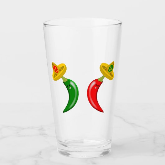 Tag des Toten Mexikanischen Chilis Glas (Vorderseite)