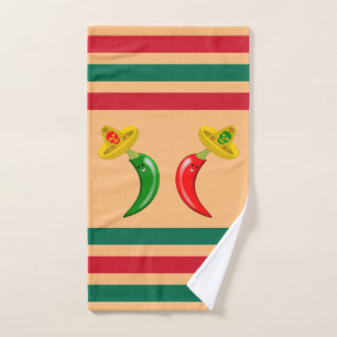 Tag des Toten Mexikanischen Chilis Handtuch