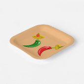 Tag des Toten Mexikanischen Chilis Pappteller (Gewinkelt)