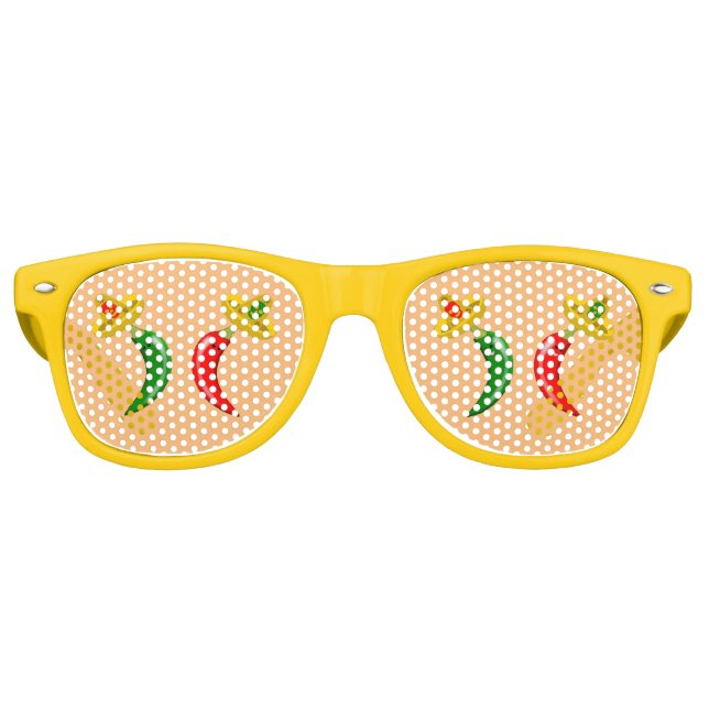 Tag des Toten Mexikanischen Chilis Partybrille (Vorderseite)