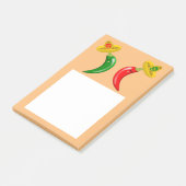 Tag des Toten Mexikanischen Chilis Post-it Klebezettel (angewinkelt)