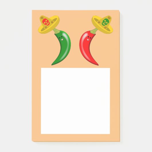 Tag des Toten Mexikanischen Chilis Post-it Klebezettel (Vorderseite)