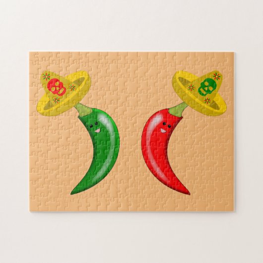Tag des Toten Mexikanischen Chilis Puzzle (Horizontal)