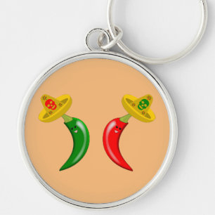 Tag des Toten Mexikanischen Chilis Schlüsselanhänger