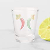 Tag des Toten Mexikanischen Chilis Schnapsglas (Rückseite)
