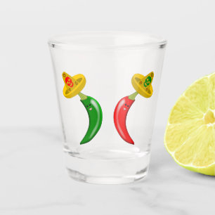 Tag des Toten Mexikanischen Chilis Schnapsglas