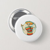 Tag des toten mexikanischen Skeleton-Zucker-Schäde Button (Vorne & Hinten)