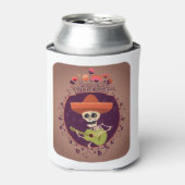 Tag des toten mexikanischen Skeleton Zucker Schäde Dosenkühler (Kanne Vorderseite)