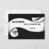 Tag des Toten mit blauem Herzstück Einladung (Rückseite)