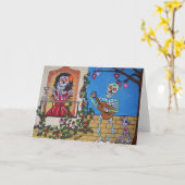 TAG des TOTEN MitternachtsSerenade Karte (Gelbe Blume)