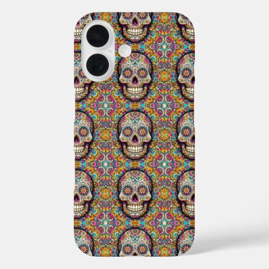 Tag des Toten Musters Case-Mate iPhone Hülle (Rückseite)