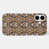 Tag des Toten Musters Case-Mate iPhone Hülle (Rückseite (Horizontal))