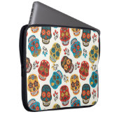 Tag des Toten, nahtloses Muster. Laptopschutzhülle (Vorne Rechts)