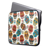 Tag des Toten, nahtloses Muster. Laptopschutzhülle (Vorderseite Links)