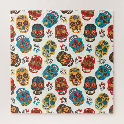 Tag des Toten, nahtloses Muster. Puzzle (Vertikal)