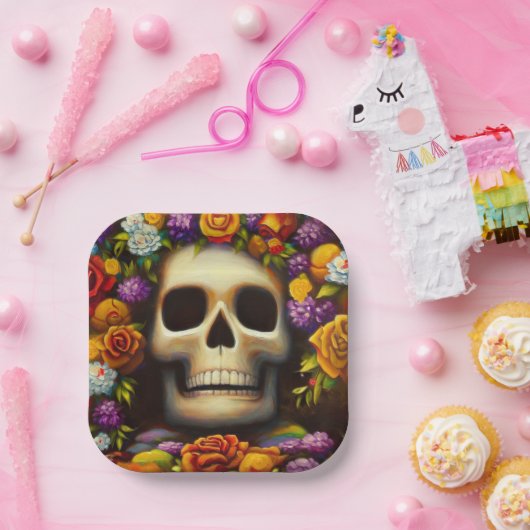 Tag des Toten Ofendra 5 Pappteller (Party)