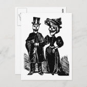 Tag des Toten Paares Postkarte (Vorne/Hinten)