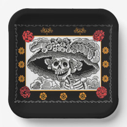 Tag des Toten Papiers - José Guadalupe Posada Pappteller
