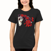 Tag des Toten Pferdes Skeletts mit Rose