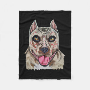 Tag des toten Pitbull Fleecedecke