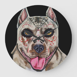 Tag des Toten Pitbull Große Wanduhr