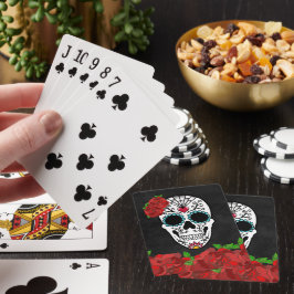 Tag des Toten Roten Türkisblau Zuckerschädel Spielkarten
