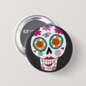 Tag des toten Schädel-Knopfes Button (Vorne & Hinten)