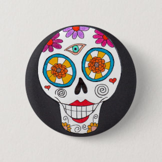 Tag des toten Schädel-Knopfes Button