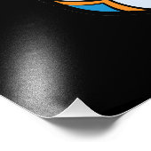 Tag des Toten Schädelblau Fotodruck (Ecke)