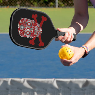 Tag des Toten Schädelknochens Pickleball Schläger