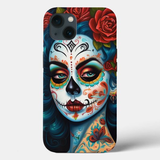 Tag des Toten Schädels Case-Mate iPhone Hülle (Rückseite)