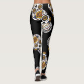Tag des toten Schädels der Rose Halloween Leggings (Rückseite)