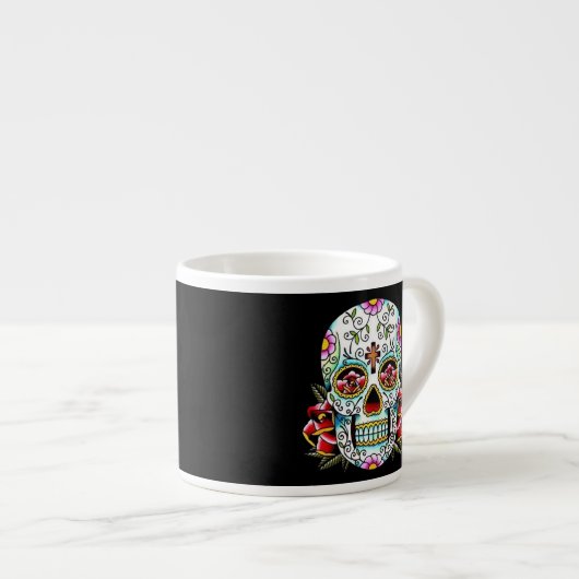 Tag des Toten Schädels Espressotasse (Vorderseite Rechts)