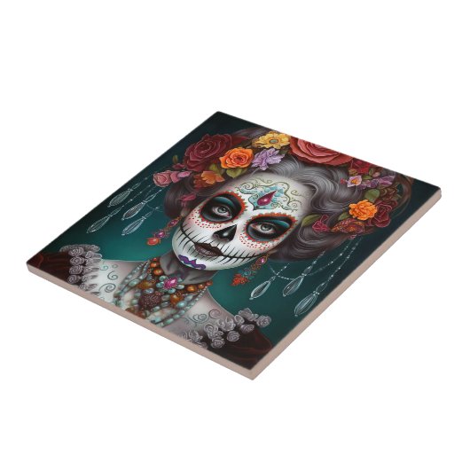 Tag des Toten Schädels Fliese (Seite)