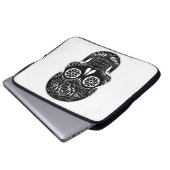 Tag des Toten Schädels Laptopschutzhülle (Vorne Knopf)