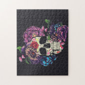 Tag des toten Schädels mit Blume Puzzle (Vertikal)