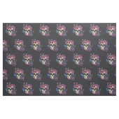 Tag des toten Schädels mit Blume Stoff (Fat Quarter (45,7 x 55,9 cm))