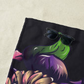 Tag des toten Schädels mit Blume Strandtuch (Beispiel)