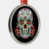 Tag des Toten Schädels Ornament Aus Metall (Rechts)